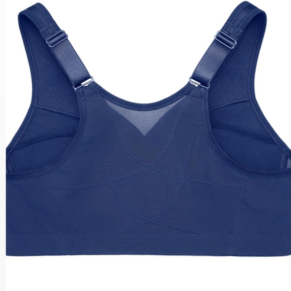 GLAMORIZE WOMENS FULL FIGURE PLUS SIZE 44DD BRA MAGIC LIFT NAVY BLUE NWT
